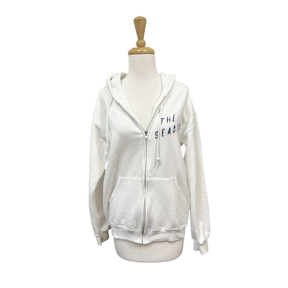 Jet John Eshaya The Seabird Hoodie Size S Small White Zip Up